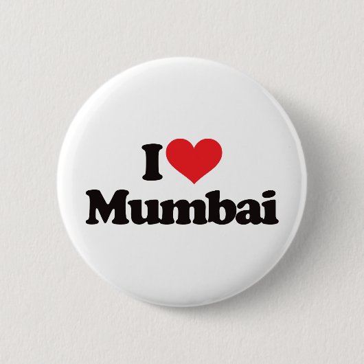 I Love Mumbai Ronde Button 5,7 Cm (Voorkant)