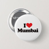 I Love Mumbai Ronde Button 5,7 Cm (Voorkant /achterkant)