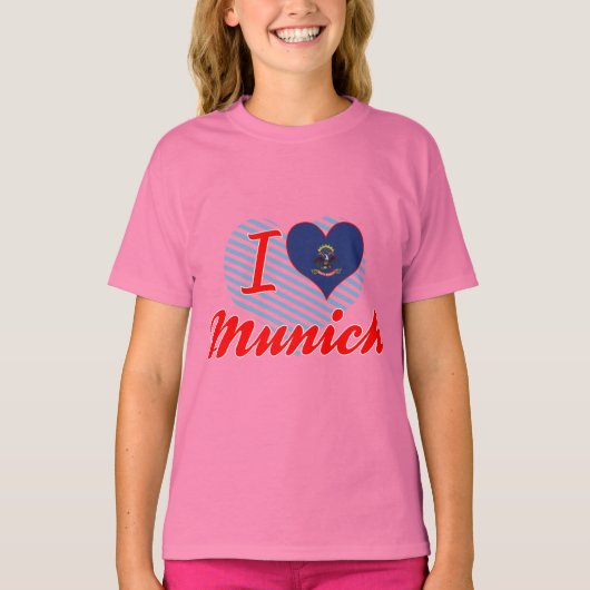 I Love München, North Dakota T-shirt (Voorkant)