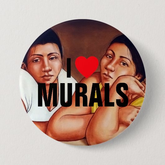 I Love Murals™ Button (Aanpassen!) (Voorkant)