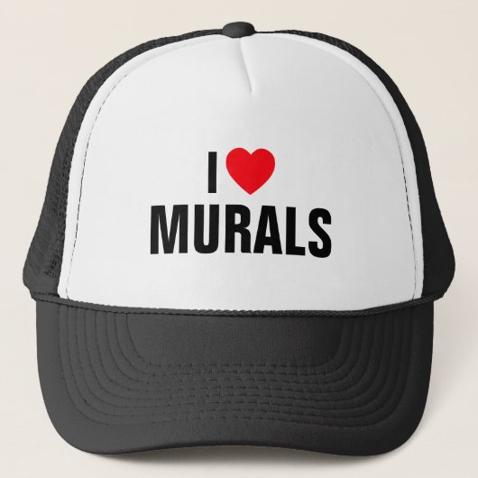 I Love Murals™ Trucker Hat Trucker Pet (Voorkant)