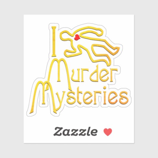 I Love Murder Mysteries Sticker (Vel)