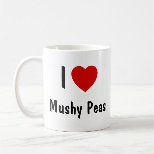 I Love Mushy Peas Koffiemok (Links)