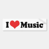 I Love Music Bumpersticker (Voorkant)
