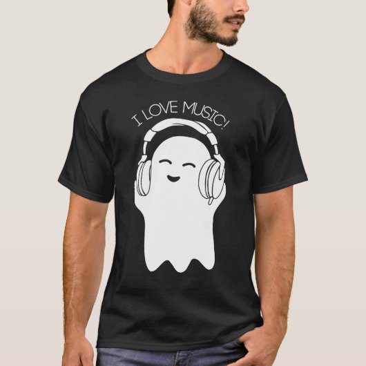 I love music ghost t-shirt (Voorkant)
