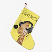 I Love Music Giraffe Kleine Kerstsok (Voorkant (Hangend))
