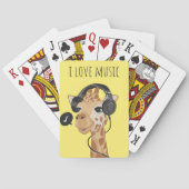 I Love Music Giraffe Pokerkaarten (Achterkant)