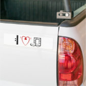 I Love Music (I Heart Notes) Bumpersticker (Op Truck)
