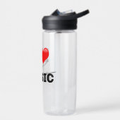 I Love Music, populair ontwerp Waterfles (Links)