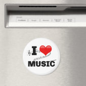 I Love Music, popular design Magneet (Insitu (Vaatwasser))