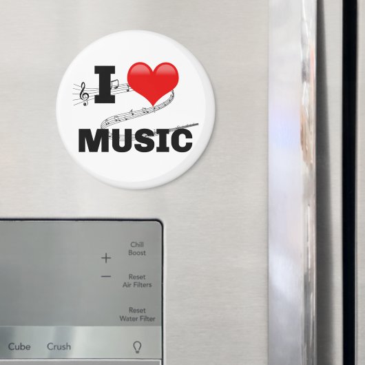 I Love Music, popular design Magneet (Insitu (Koelkast))