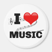 I Love Music, popular design Magneet (Voorkant)