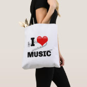 I Love Music, popular design Tote Bag (Dichtbij)