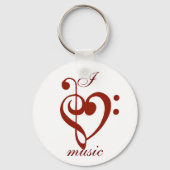 I Love Music Sleutelhanger (Voorkant)