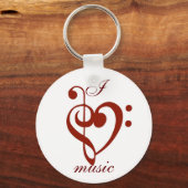 I Love Music Sleutelhanger (Voorkant)