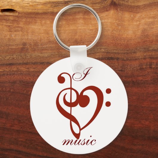 I Love Music Sleutelhanger (Voorkant)