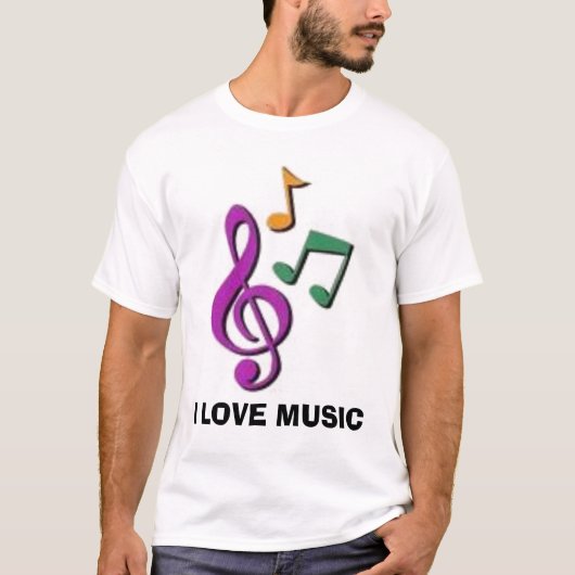I Love Music T-Shirt (Voorkant)