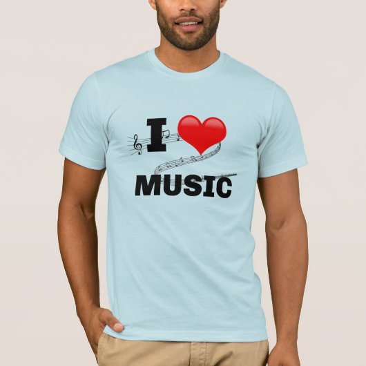 I Love Music T-Shirt (Voorkant)