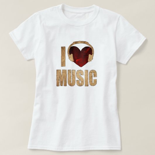 I Love Music T-Shirt (Design voorkant)