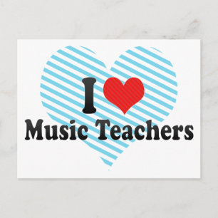 I Love Music Teachers Briefkaart