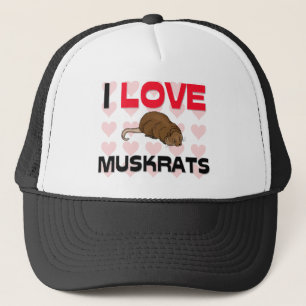 I Love Muskrats Trucker Pet