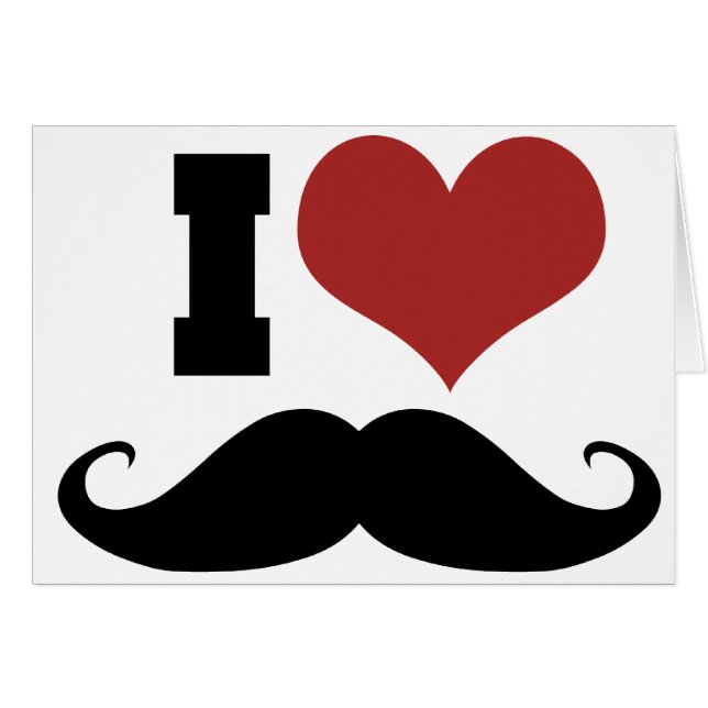 I Love Mustache (Voorkant Horizontaal)