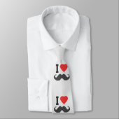 I Love Mustache in Knitting Motif Style Stropdas (Gebonden)
