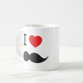 I Love Mustache Koffiemok (Voorkant links)
