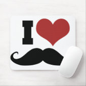 I Love Mustache Muismat (Met muis)
