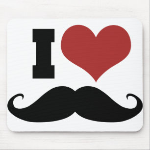 I Love Mustache Muismat