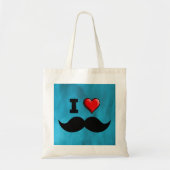 I Love Mustache Mustache Stache Tote Bag (Voorkant)