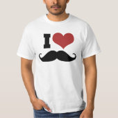 I Love Mustache T-shirt (Voorkant)