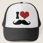 I Love Mustache Trucker Pet (Voorkant)