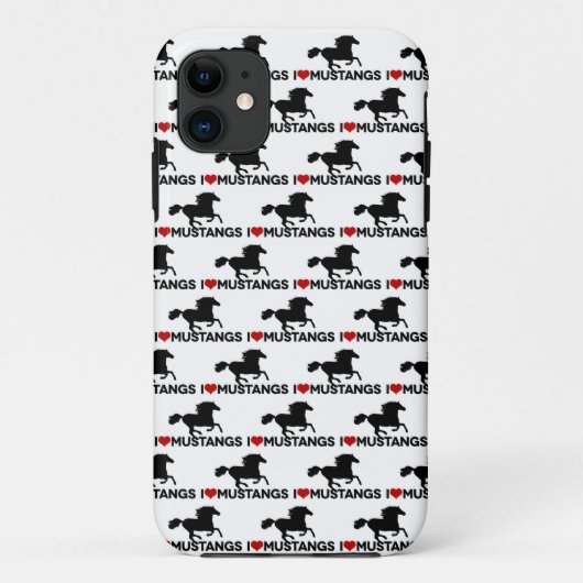 I Love Mustangs - iPhone Case (Achterkant)