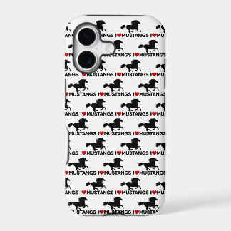 I Love Mustangs - iPhone Case
