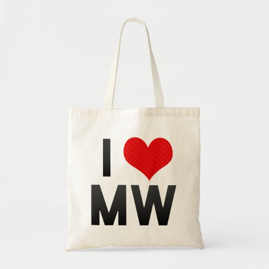 I Love MW Tote Bag (Voorkant)