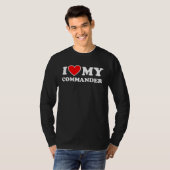 I Love My a Commander  with Heart T-shirt (Voorkant volledig)