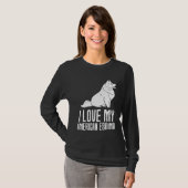 I Love My American Eskimo T-shirt (Voorkant volledig)