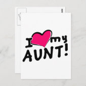 I love my aunt! briefkaart (Voorkant / Achterkant)