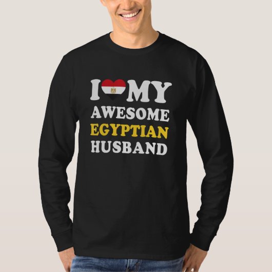 I love My Awesome Egyptian Husband Funny T-shirt (Voorkant)