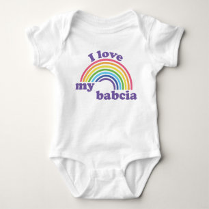 I Love My Babcia - Cute Rainbow Romper
