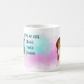 I Love My BEAGLE Naam toevoegen Custom Cartoon Dog Koffiemok (Center)