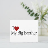 I Love My Big Brother Briefkaart (Staand voorkant)