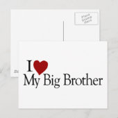I Love My Big Brother Briefkaart (Voorkant / Achterkant)