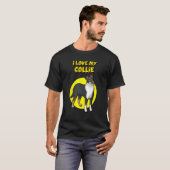 I Love My Black White & Tan Smooth Collie T-shirt (Voorkant volledig)