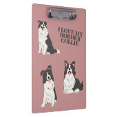 I Love My Border Collie Cute Minimal Clipboard Klembord (Rechts)