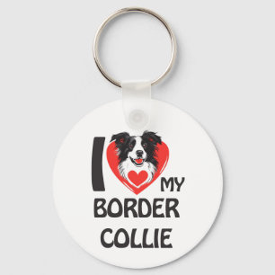 I Love My Border Collie - Schattige en trots Honde Sleutelhanger