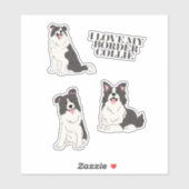 I Love My Border Collie Sticker Set (Vel)