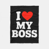 I Love My Boss  Fleece Deken (Voorkant)