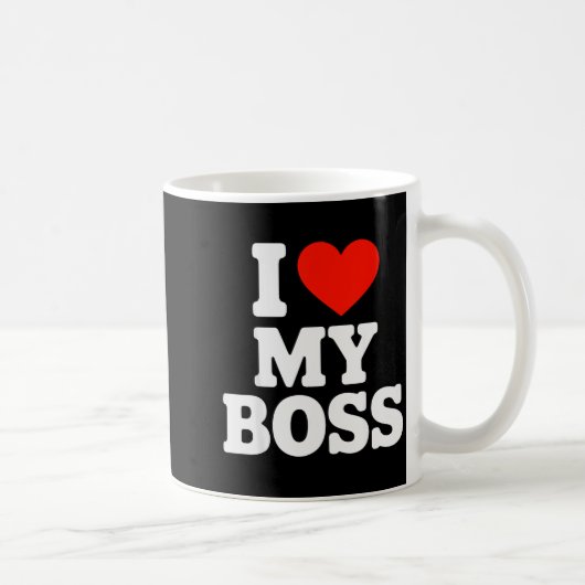 I Love My Boss  Koffiemok (Rechts)